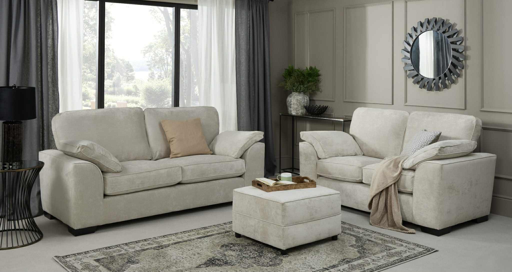 Lawson Footstool - Silver