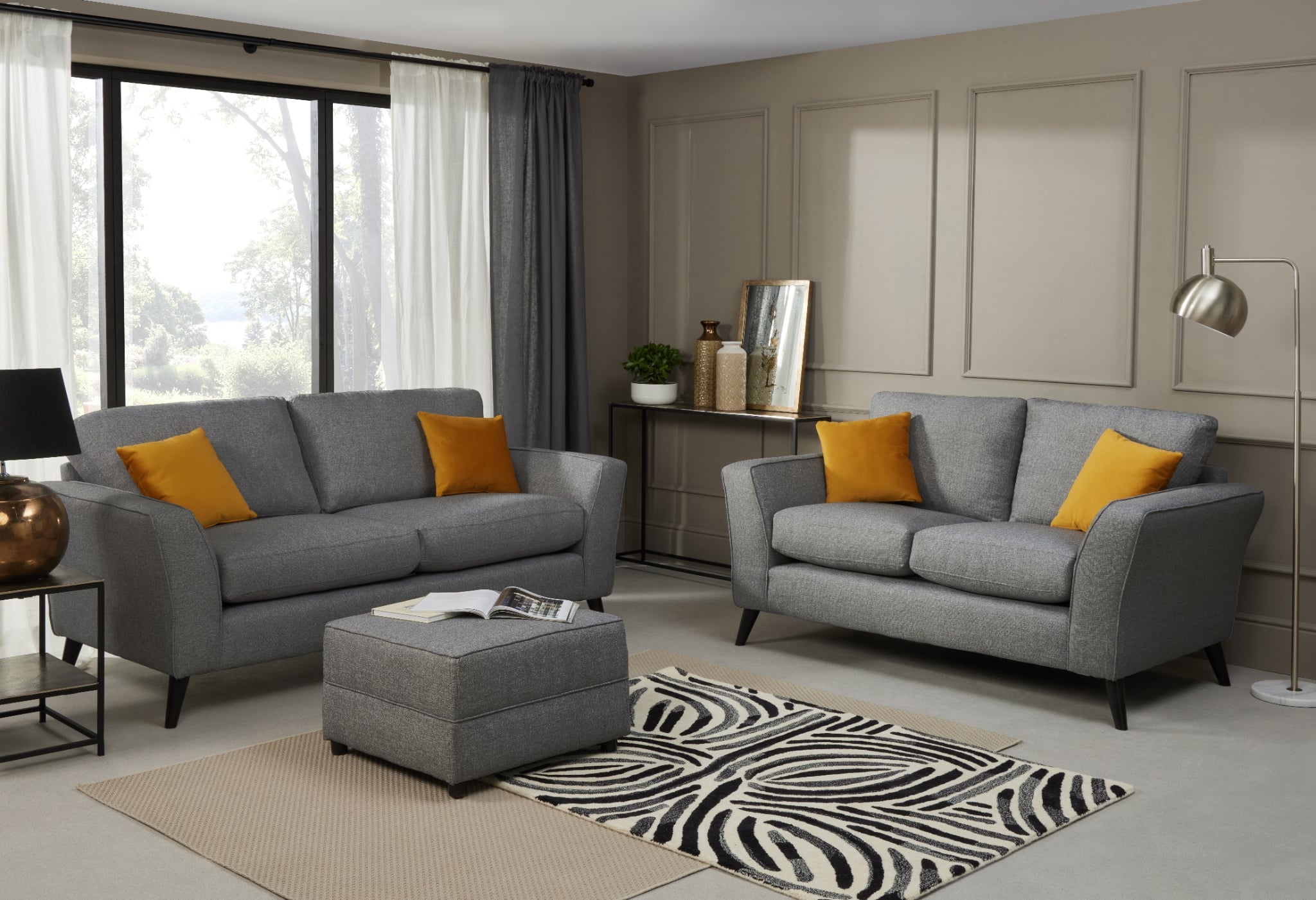 Libby 2 Seater Sofa - Charcoal