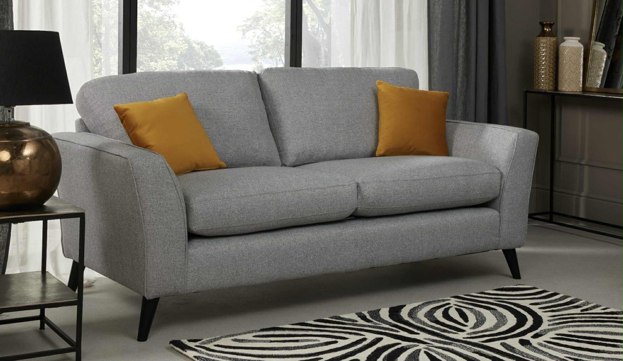 Libby 3 Seater Sofa - Silver