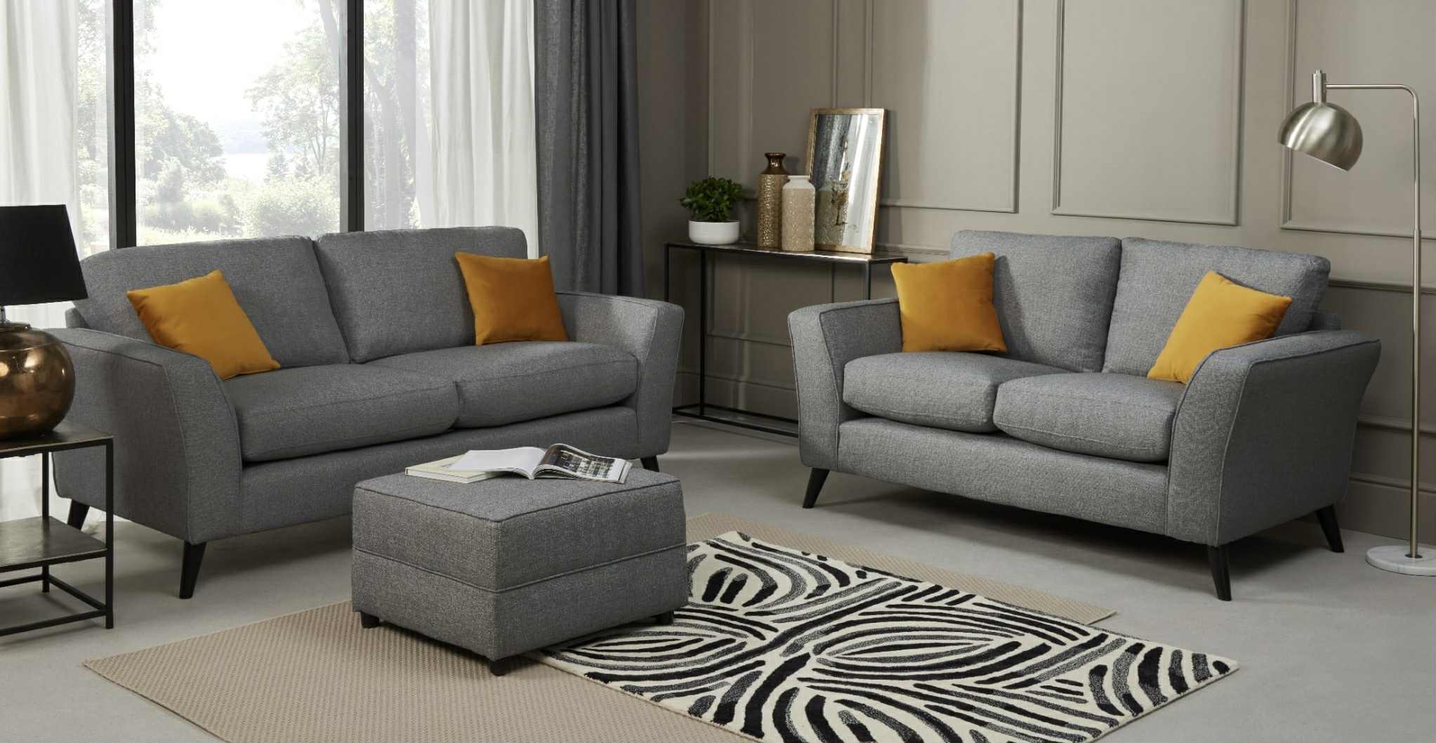 Libby Footstool - Charcoal