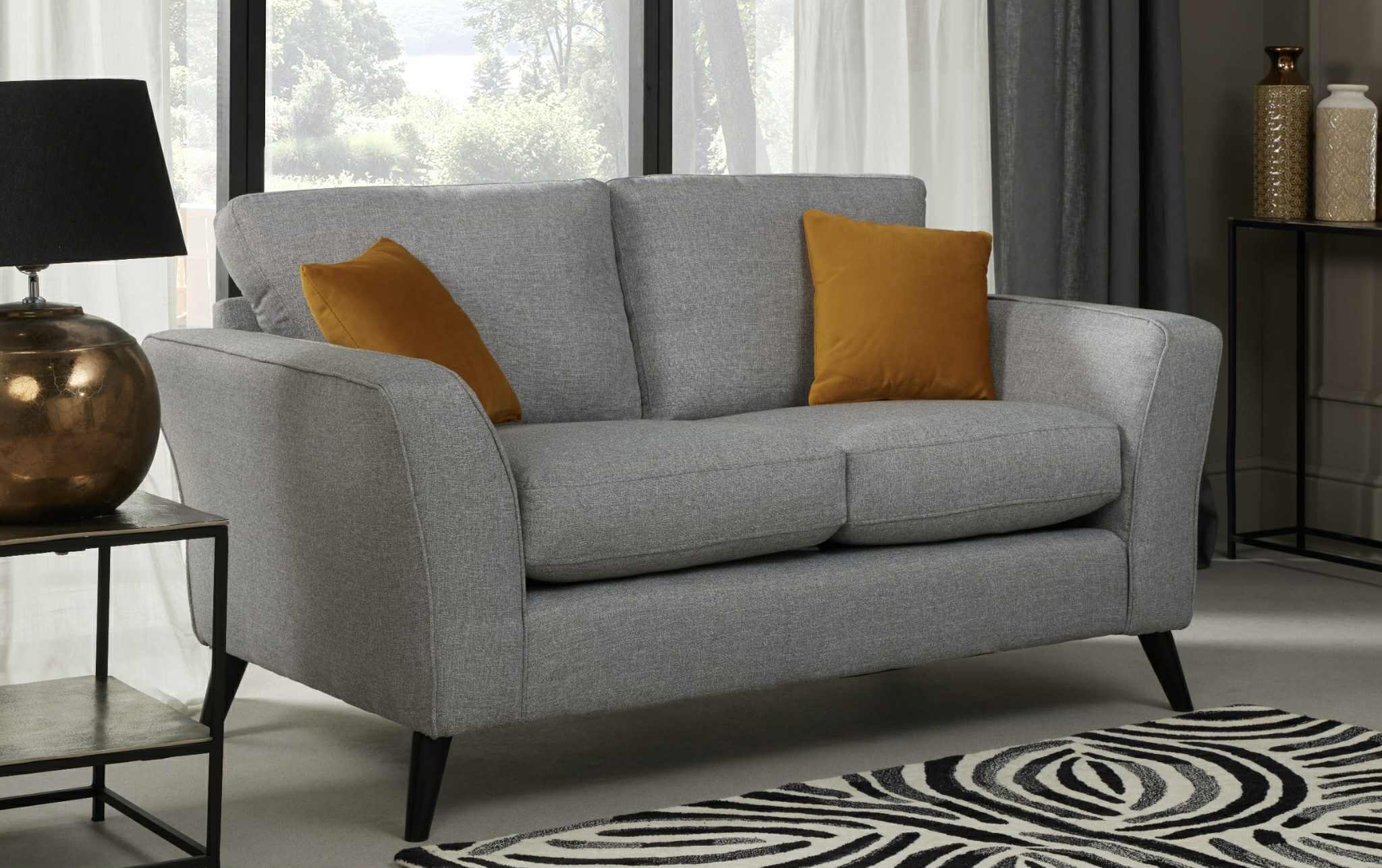 Libby 2 Seater Sofa - Silver