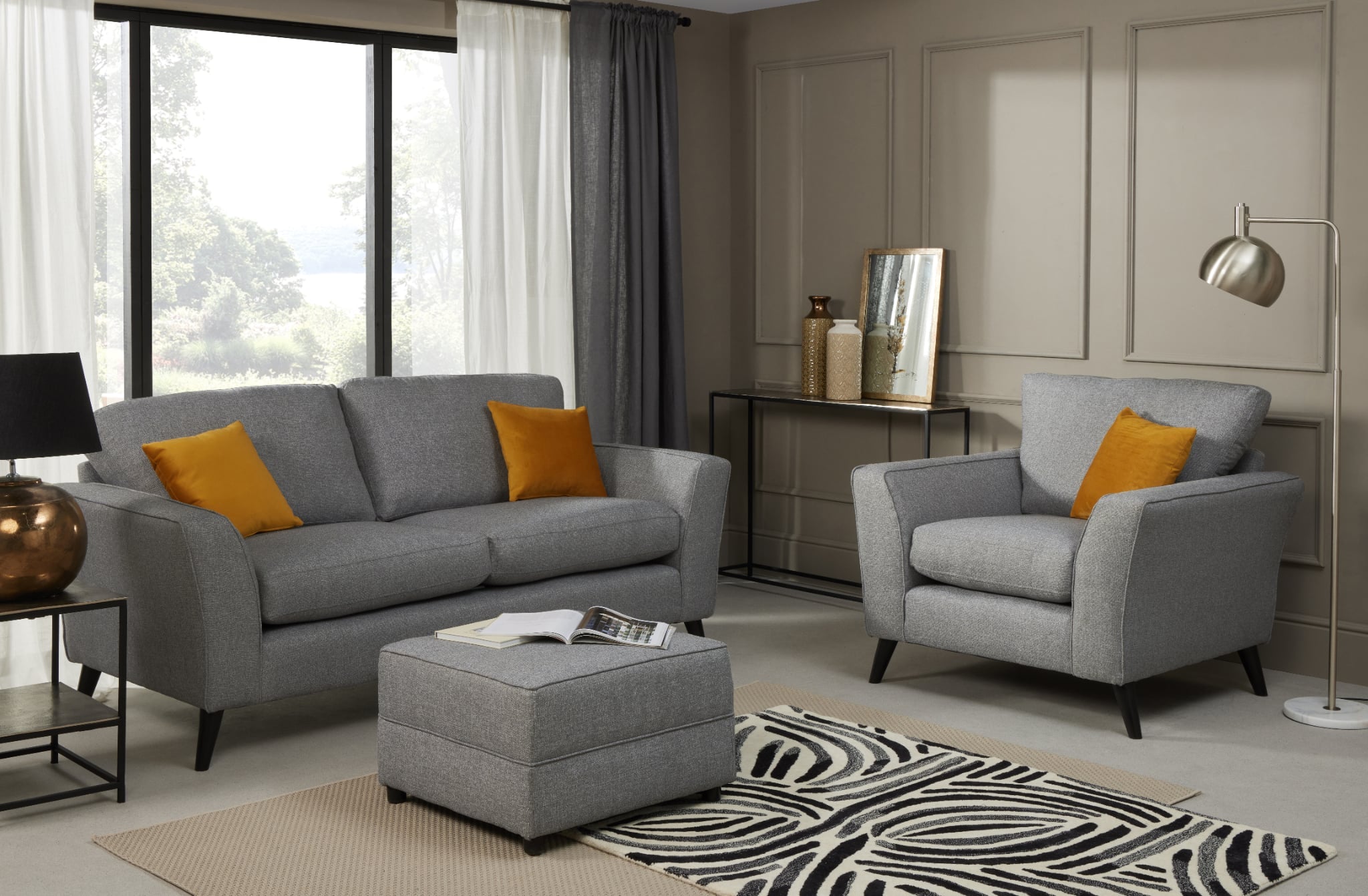 Libby 3 Seater Sofa - Charcoal