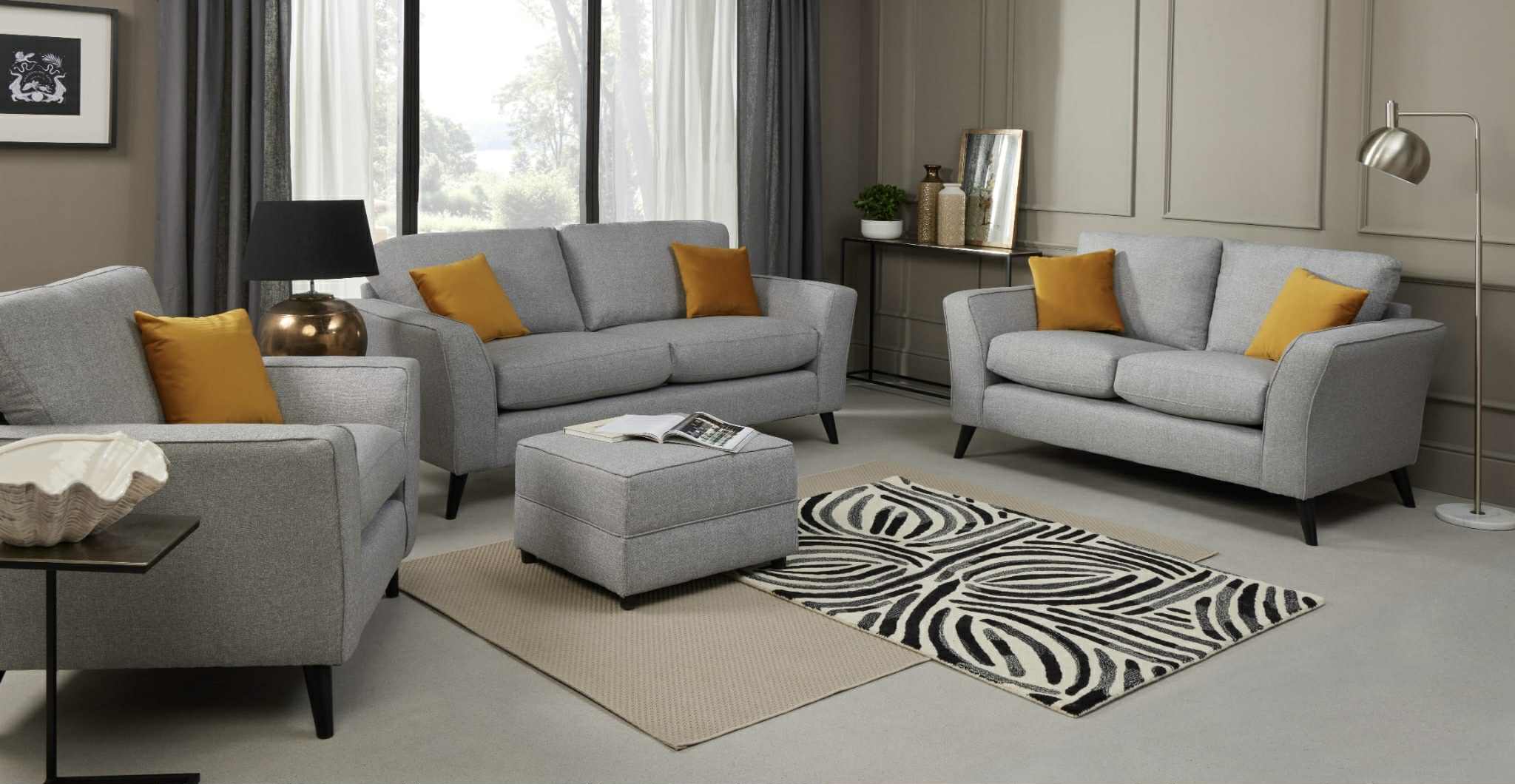 Libby Footstool - Silver