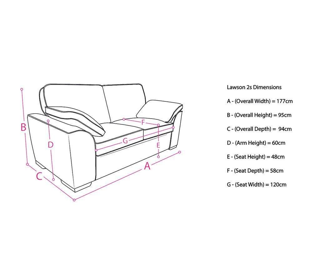 Lawson 2 Seater Sofa - Silver