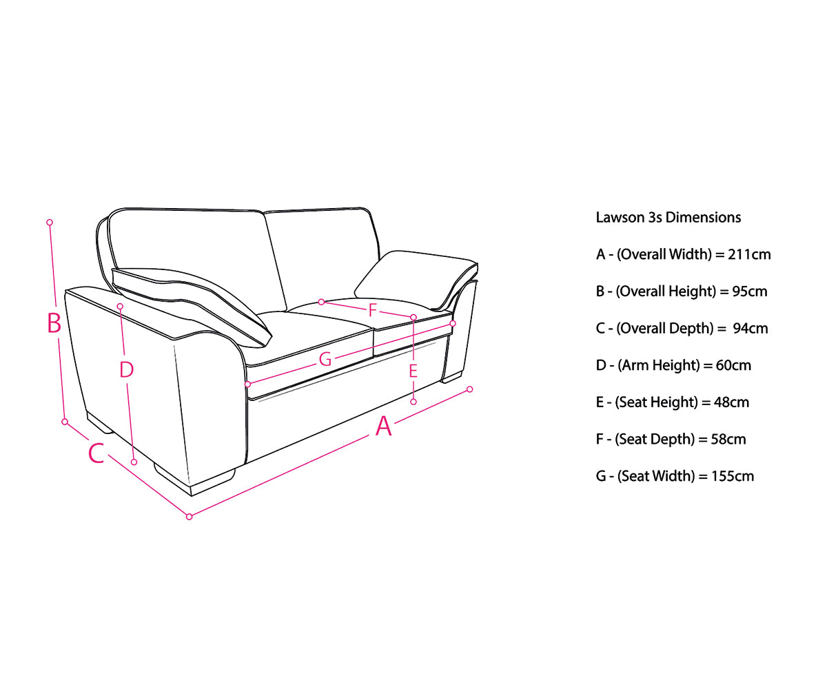 Lawson 3 Seater Sofa - Mink