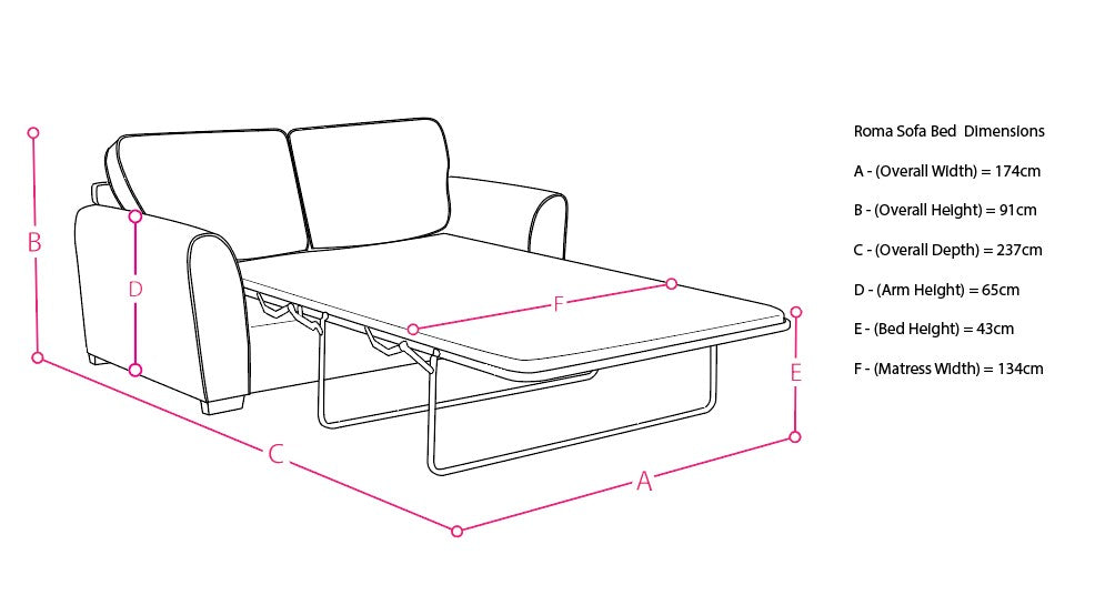 Roma Sofa Bed - Silver