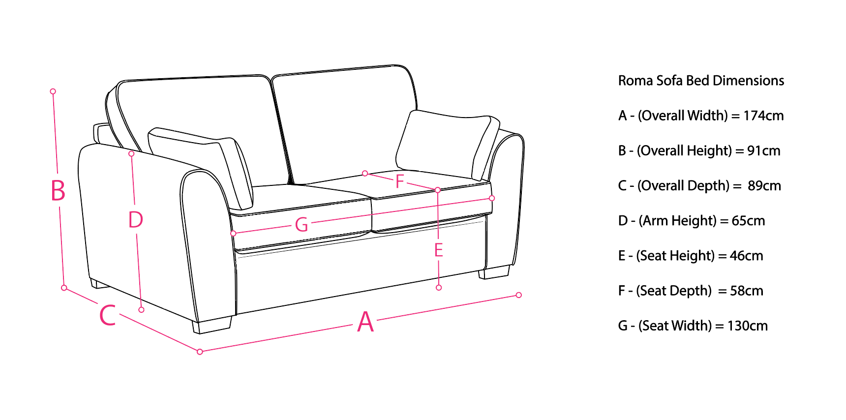 Roma Sofa Bed - Silver