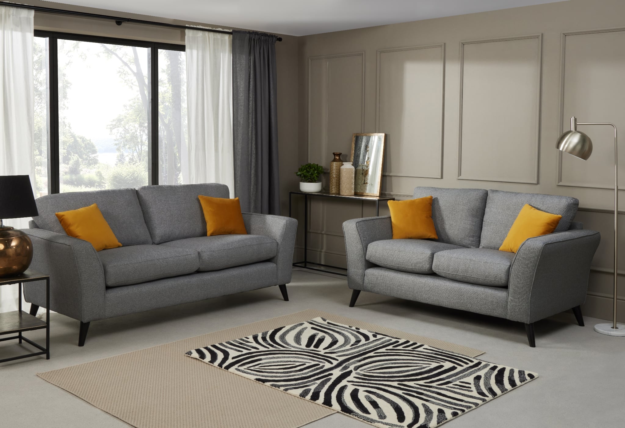 Libby 2 Seater Sofa - Charcoal