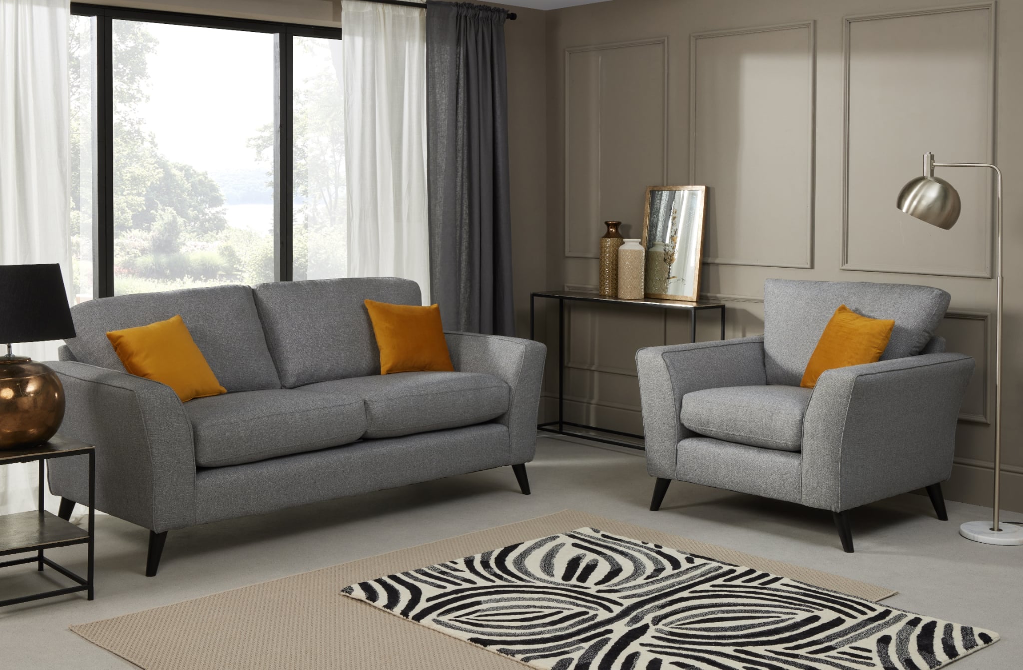 Libby 3 Seater Sofa - Charcoal