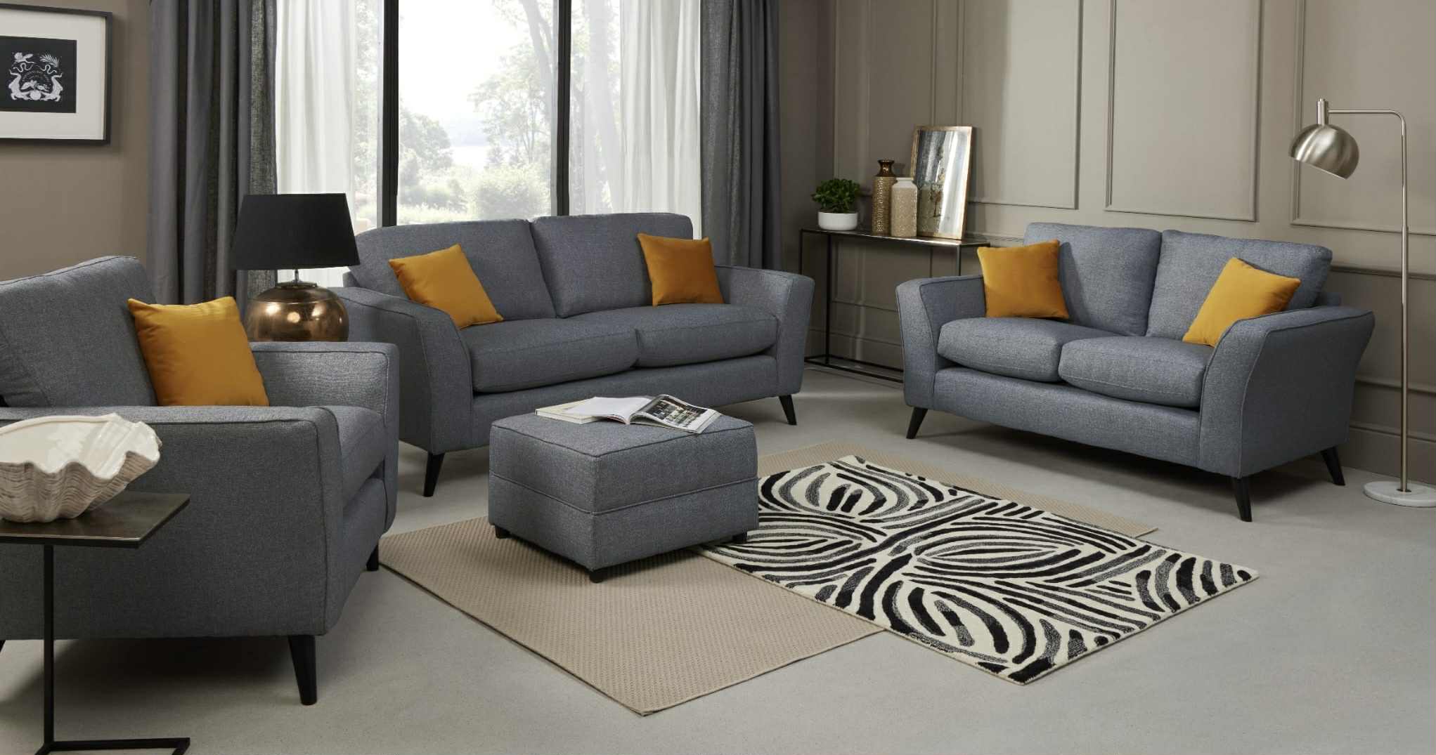 Libby Footstool - Denim