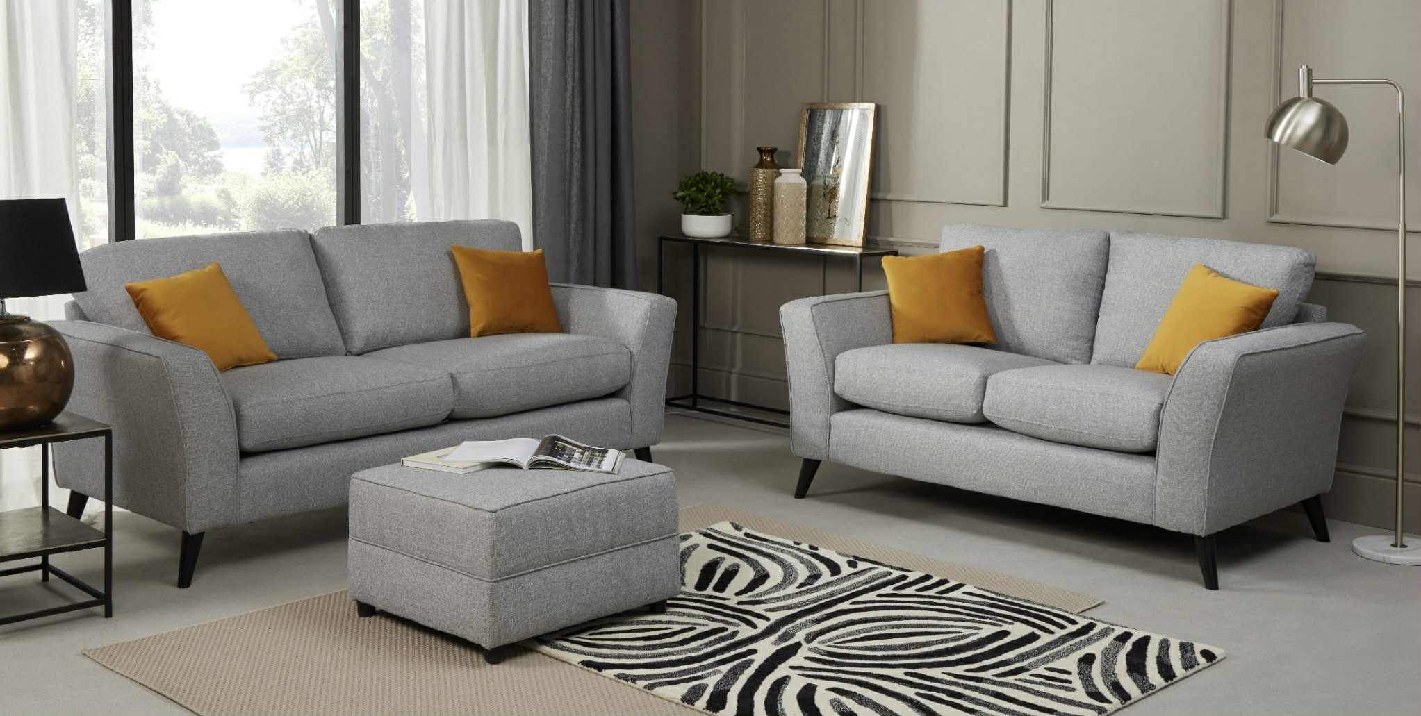 Libby 2 Seater Sofa - Silver