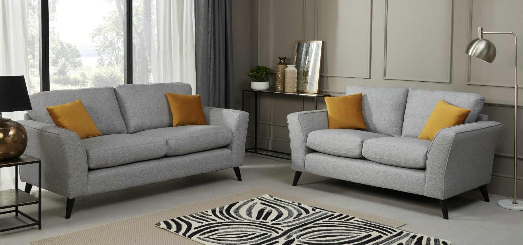Libby 2 Seater Sofa - Silver