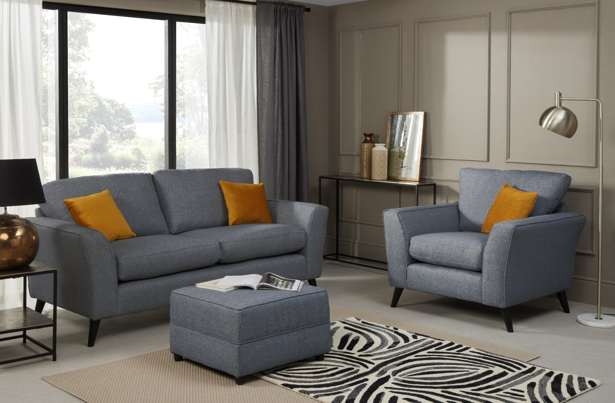 Libby Footstool - Denim