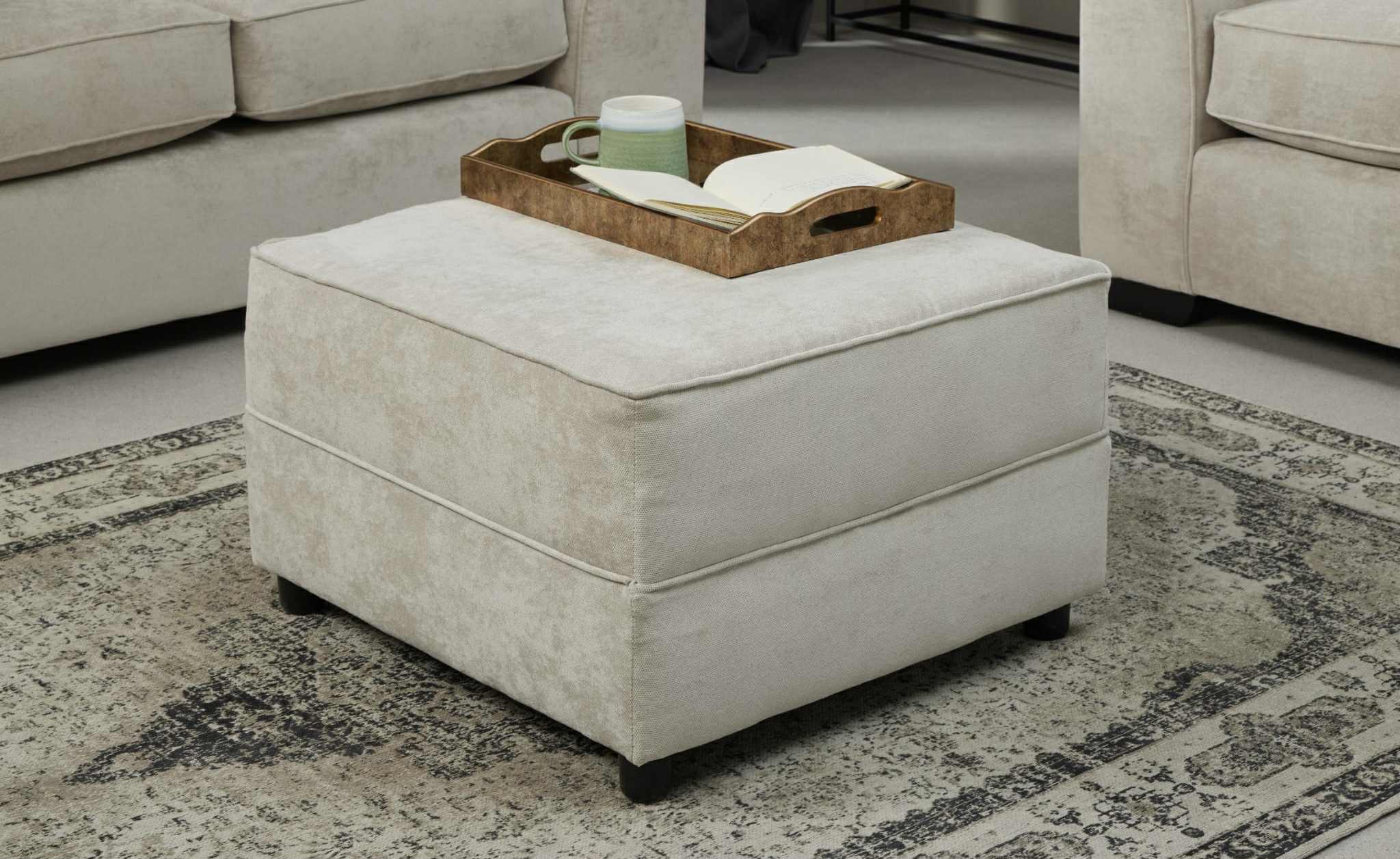 Lawson Footstool - Silver