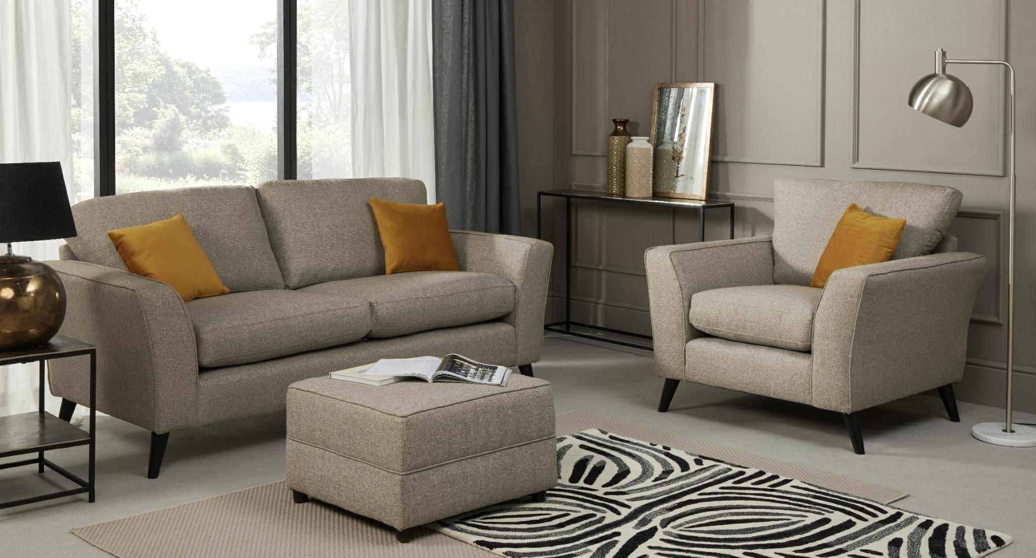 Libby Footstool - Oatmeal
