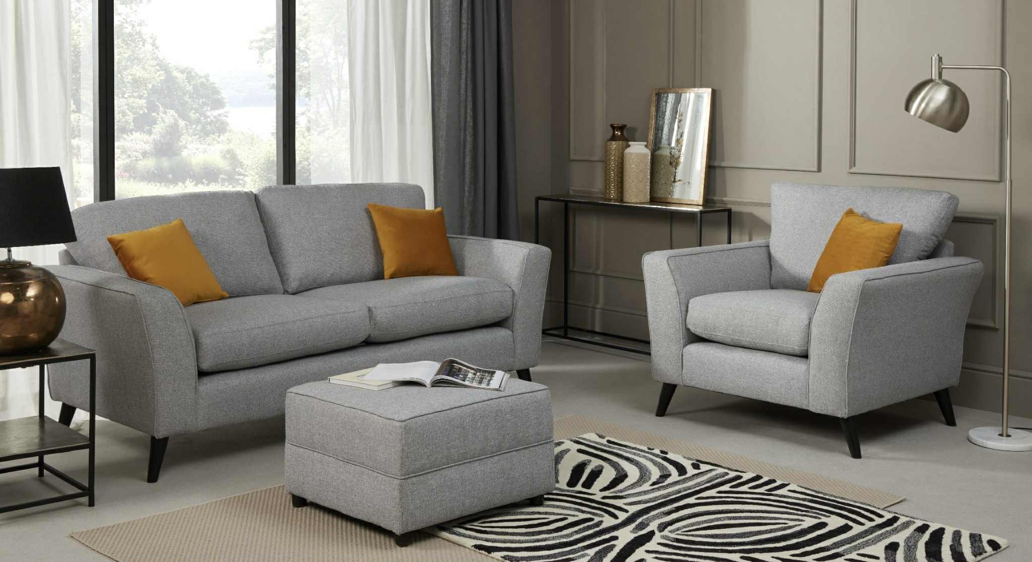 Libby Footstool - Silver