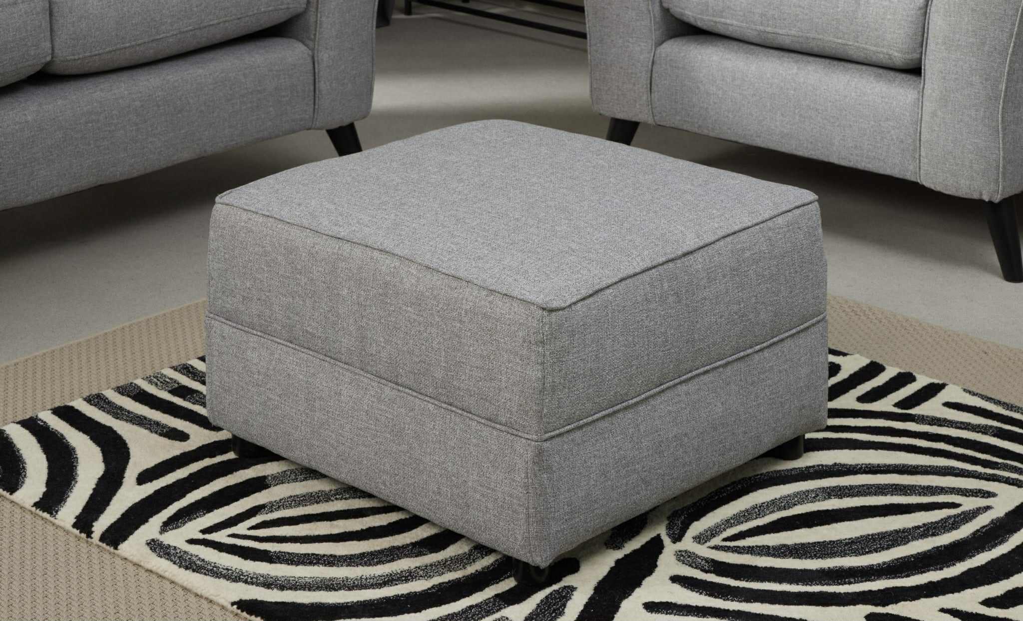 Libby Footstool - Silver