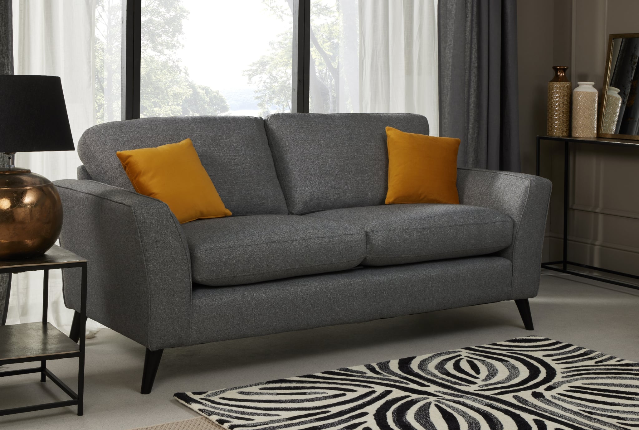 Libby 3 Seater Sofa - Charcoal