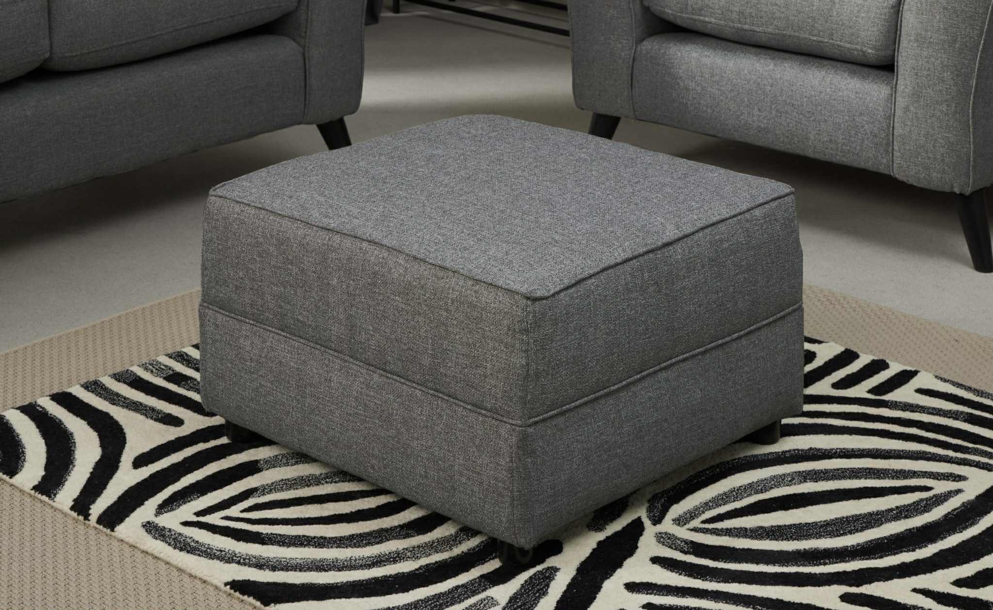 Libby Footstool - Charcoal