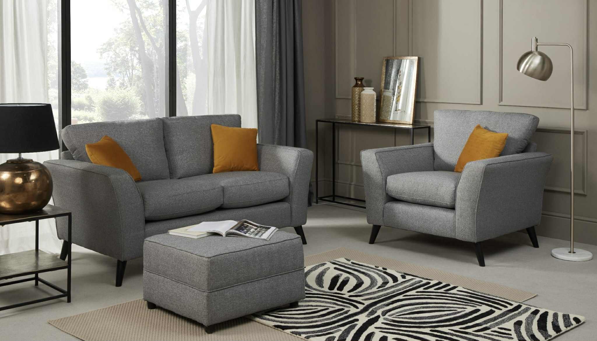 Libby Footstool - Charcoal
